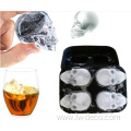 4 hole square silicone skull ice ball mold